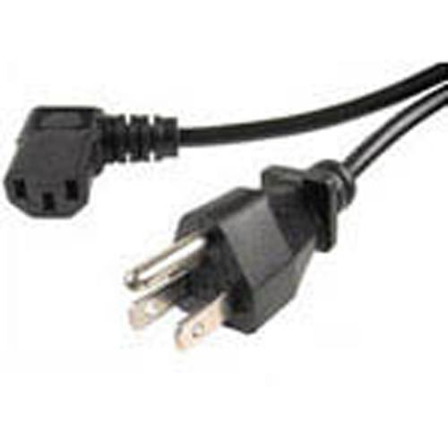 Câble d'alimentation ordinateurs, HDTV, etc 10pi noir angle 90 - Simple Boutique