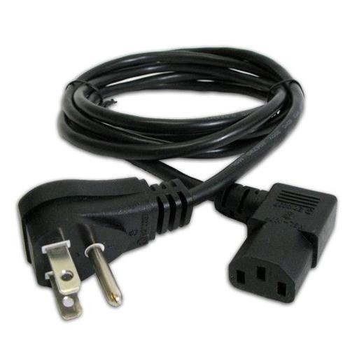 Câble d'alimentation ordinateurs HDTV etc 3pi noir 2x angles 90 - Simple Boutique