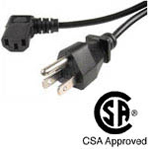 Câble d'alimentation ordinateurs, HDTV, etc 3pi noir angle 90 - Simple Boutique