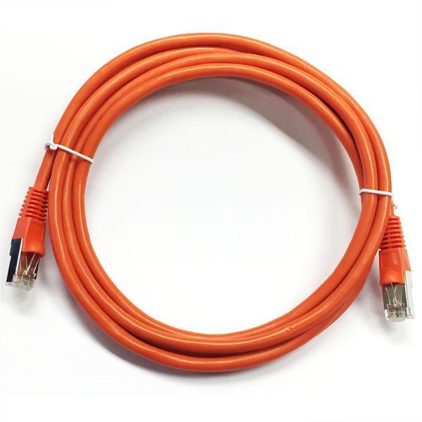 Câble ethernet réseau Cat6 550MHz RJ-45 blindé 100 pi Orange