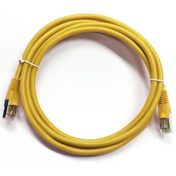 Câble ethernet réseau Cat6 550MHz RJ-45 blindé 25 pi Jaune - Simple Boutique