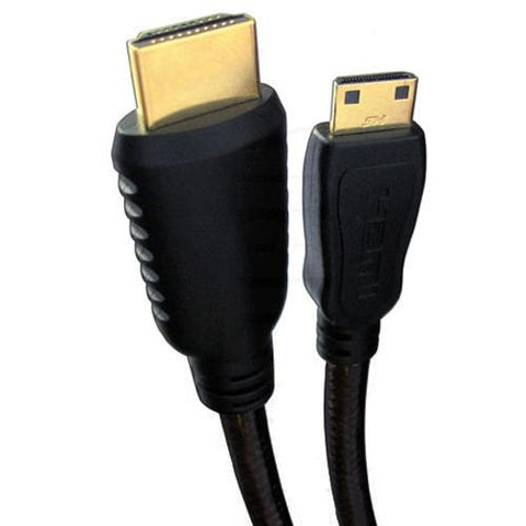 Câble mini-HDMI à HDMI de 10 pieds plaqué or v1.3c full HD 1080p