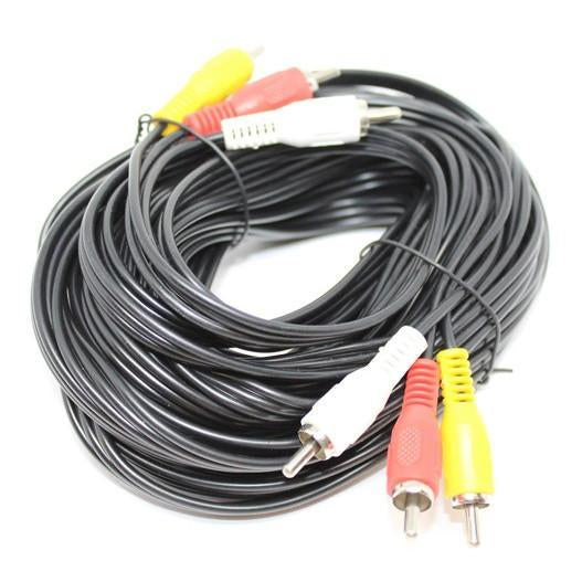 Câble video Composite + Audio (3 RCA) M/M de 100 pi - Simple Boutique