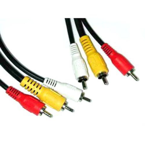 Câble video Composite + Audio (3 RCA) M/M de 50 pi blindé