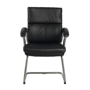 Chaise Moderne à Dossier Élevé en Cuir Reconstitué Noir - Simple Boutique