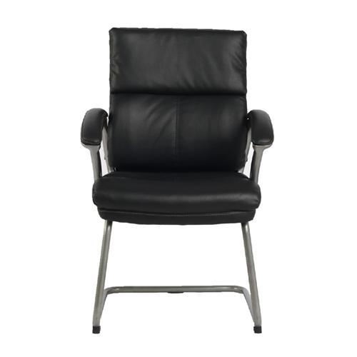 Chaise Moderne à Dossier Élevé en Cuir Reconstitué Noir - Simple Boutique