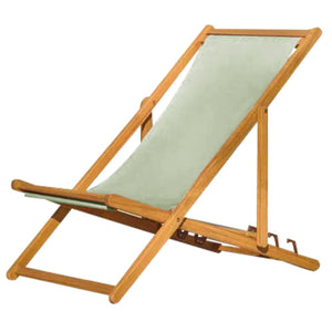 Chaise Transat pour l'extérieur, Trois Niveaux Inclinaisons, Cadre en Bois, Jade - Simple Boutique