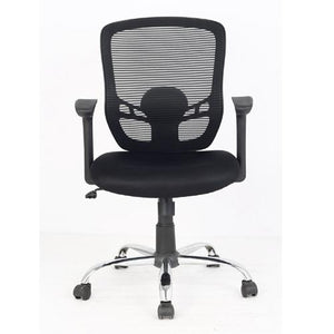 Chaise sur Roues Fonctionnelle de Maille à Dossier Air Grid Noir - Simple Boutique