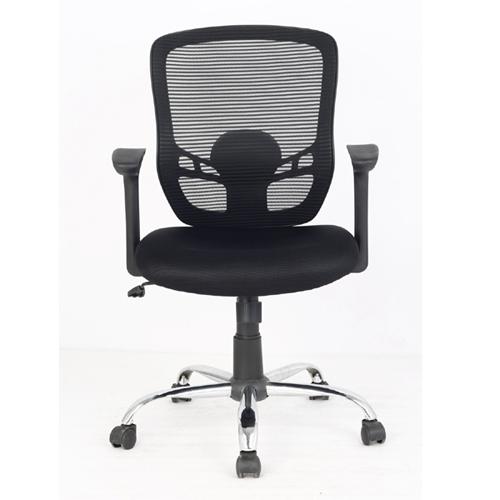 Chaise sur Roues Fonctionnelle de Maille à Dossier Air Grid Noir - Simple Boutique