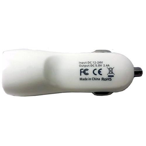 Chargeur 1 Port USB Pour Automobile 2.4A 5V Blanc - Simple Boutique