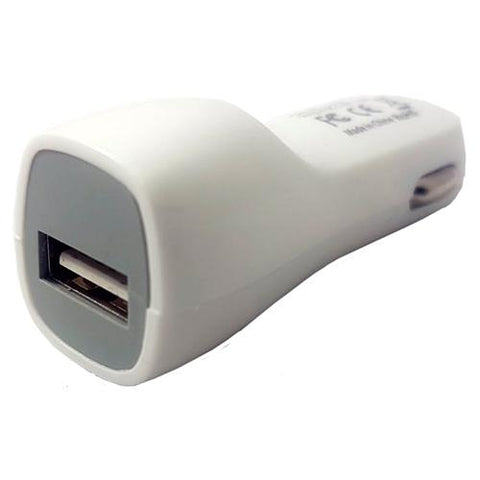 Chargeur 1 Port USB Pour Automobile 2.4A 5V Blanc
