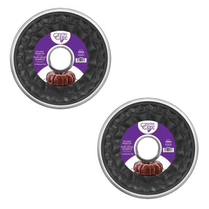 ChefElite - Ensemble de 2 Moules à Gâteau Bundt, Diamètre de 9", Antiadhésif, Acier au Carbone - Simple Boutique