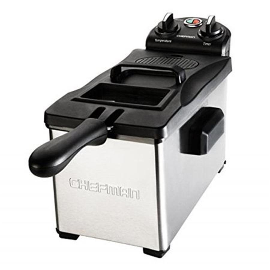 Chefman RJ07-3SS-T Friteuse 3L Taille Familiale, Minuteur intégré, Acier Inoxydable - Simple Boutique