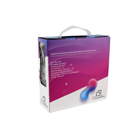 CloneBox - Filament ABS d'imprimante 3D 1.75mm Préc. +/-0.05mm 1kg, Blanc