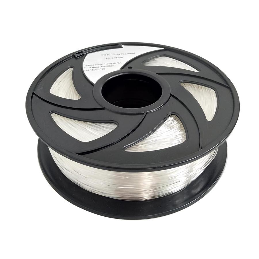 CloneBox - Filament TPU imprimante 3D 1.75mm Préc. +/-0.05mm 1kg, Transparent - Simple Boutique
