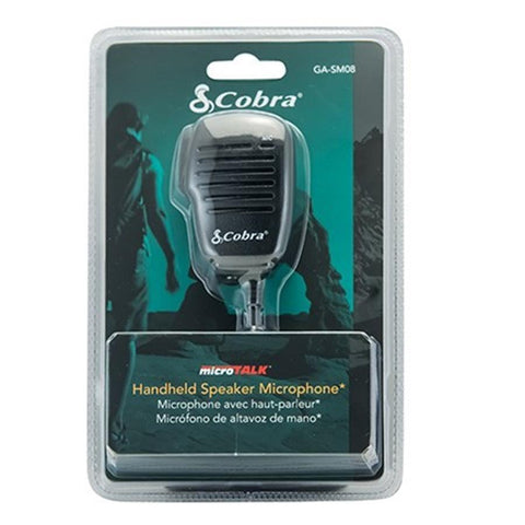 Cobra - Microphone avec Haut-Parleur Portable pour les Walkie-Talkie Cobra MicroTALK, Noir