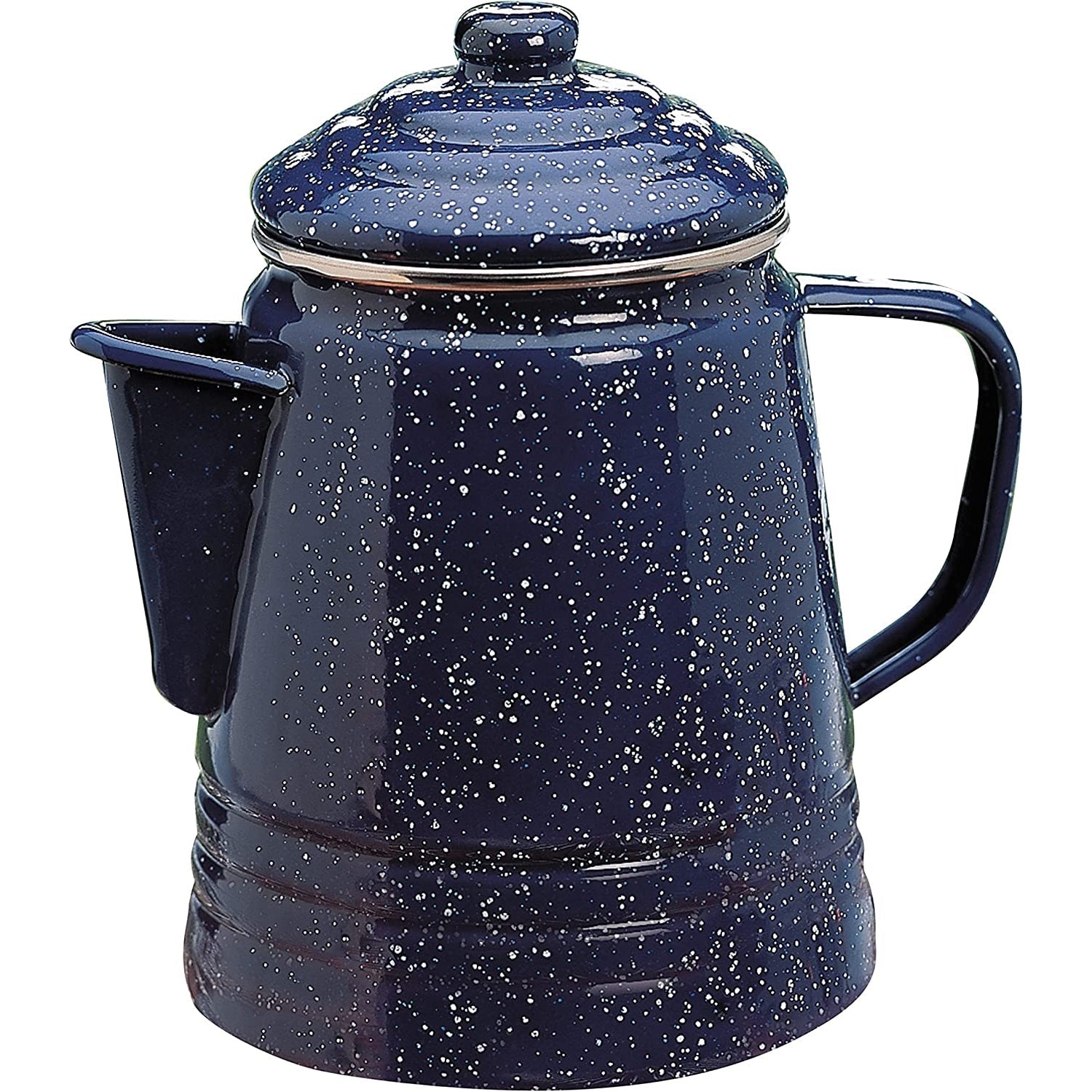 Coleman - Percolateur en Acier Inoxydable Émaillé pour Utilisation Extérieur, Capacité de 9 Tasses, Bleu - Simple Boutique