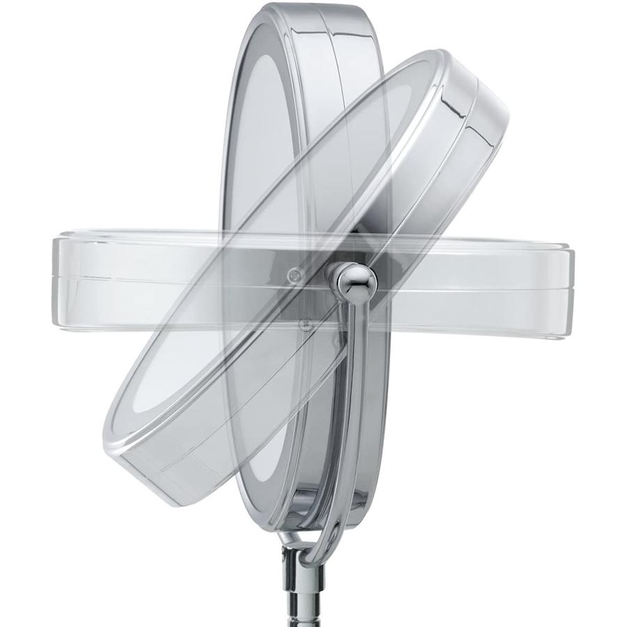 Conair TGBE51LEDC - Miroir Bilatéral sur Pied, Grossissement 7x et 1x, Éclairage Doux, Fini Chromé - Simple Boutique