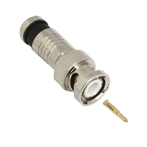 Connecteur À Compression Type BNC Câble Coaxial RG6 Noir - Simple Boutique