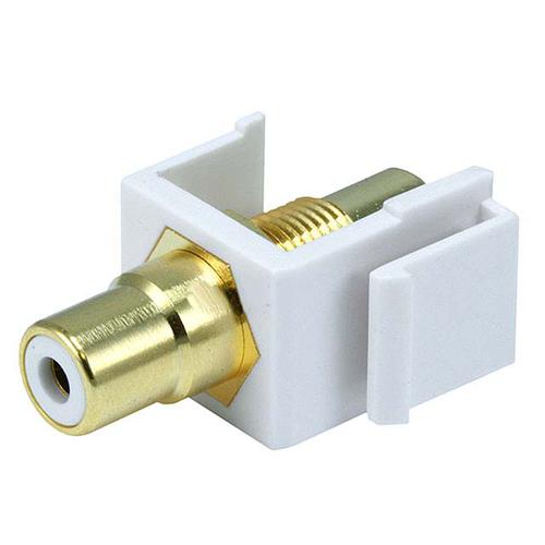 Connecteur Keystone RCA centre blanc coupleur F/F Blanc - Simple Boutique