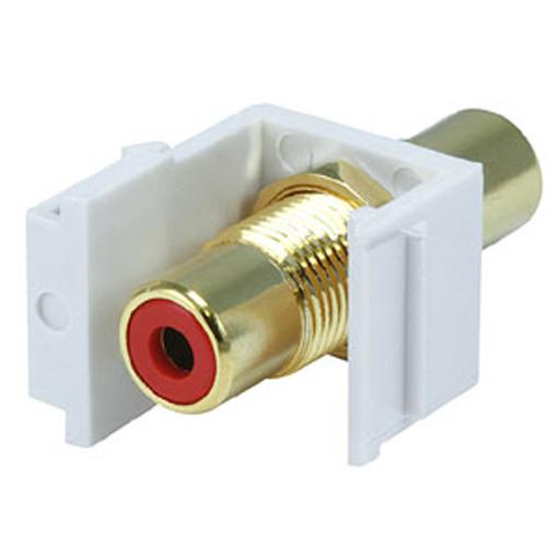 Connecteur Keystone RCA centre vert coupleur F/F Blanc - Simple Boutique