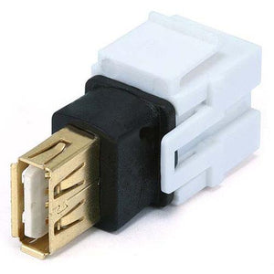 Connecteur Keystone USB 2.0 coupleur F/F Blanc Type A - Simple Boutique