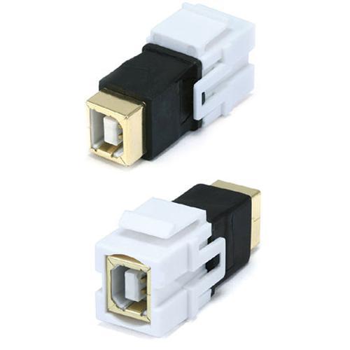 Connecteur Keystone USB 2.0 coupleur F/F Blanc Type B - Simple Boutique