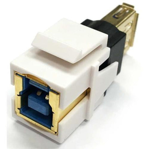Connecteur Keystone USB 3.0 coupleur F/F Blanc Type B à A