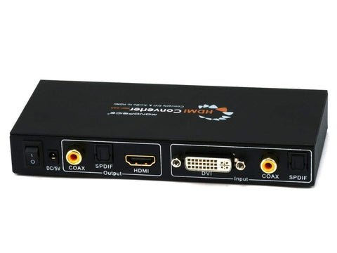 Convertisseur DVI Video + Audio Digital Coaxial et Digital Optique Toslink à HDMI