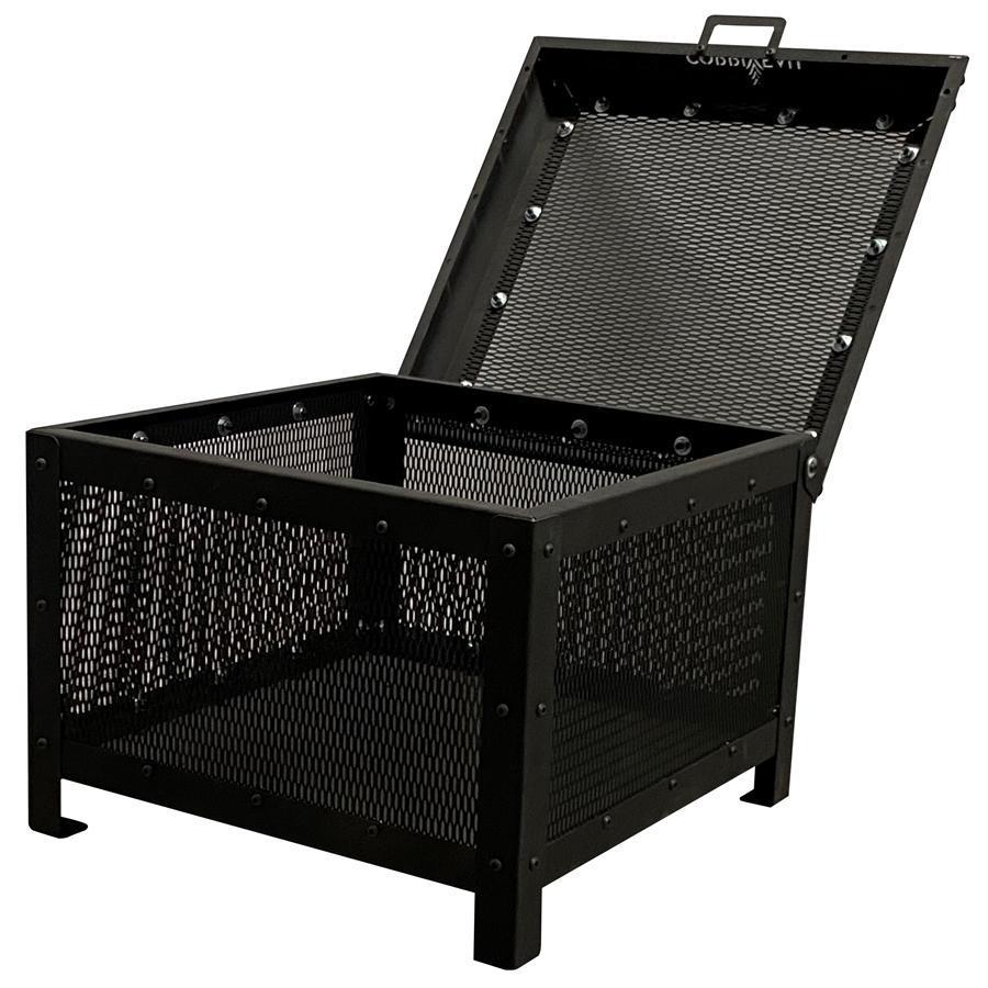Corriveau Meubles de Jardins - Foyer Extérieur, 20" x 20" x 16", Structure en Acier Noir - Simple Boutique