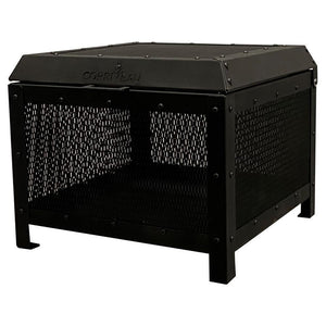 Corriveau Meubles de Jardins - Foyer Extérieur, 20" x 20" x 16", Structure en Acier Noir - Simple Boutique