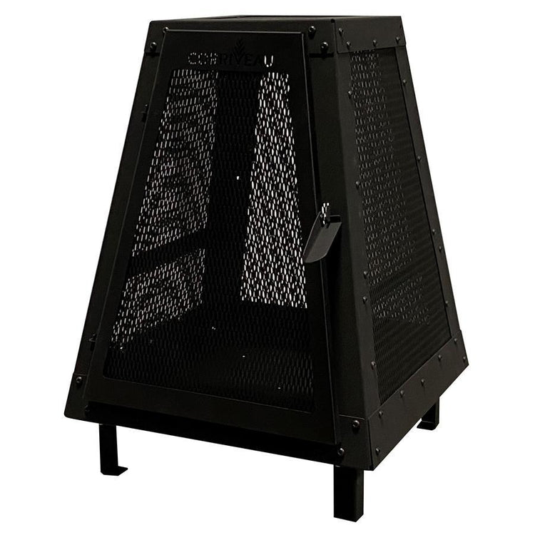 Corriveau Meubles de Jardins - Foyer Extérieur, 27,7''x20''x20'', Structure en Acier Noir - Simple Boutique