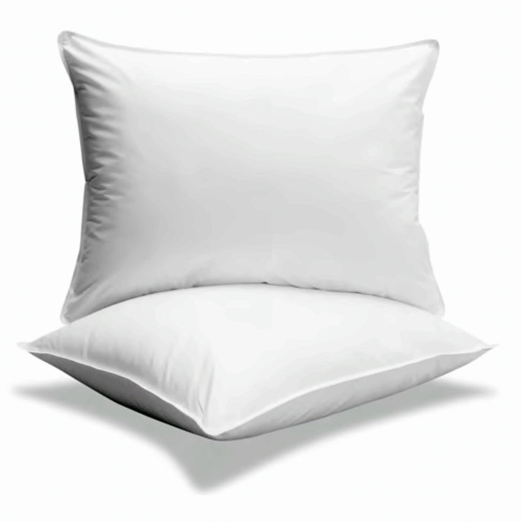Cotton House - Ensemble de Deux Oreillers 100% Fibre de Polyester, Hypoallergénique, Paquet Économique Couleurs Aléatoires Fabriqué au Canada - Simple Boutique