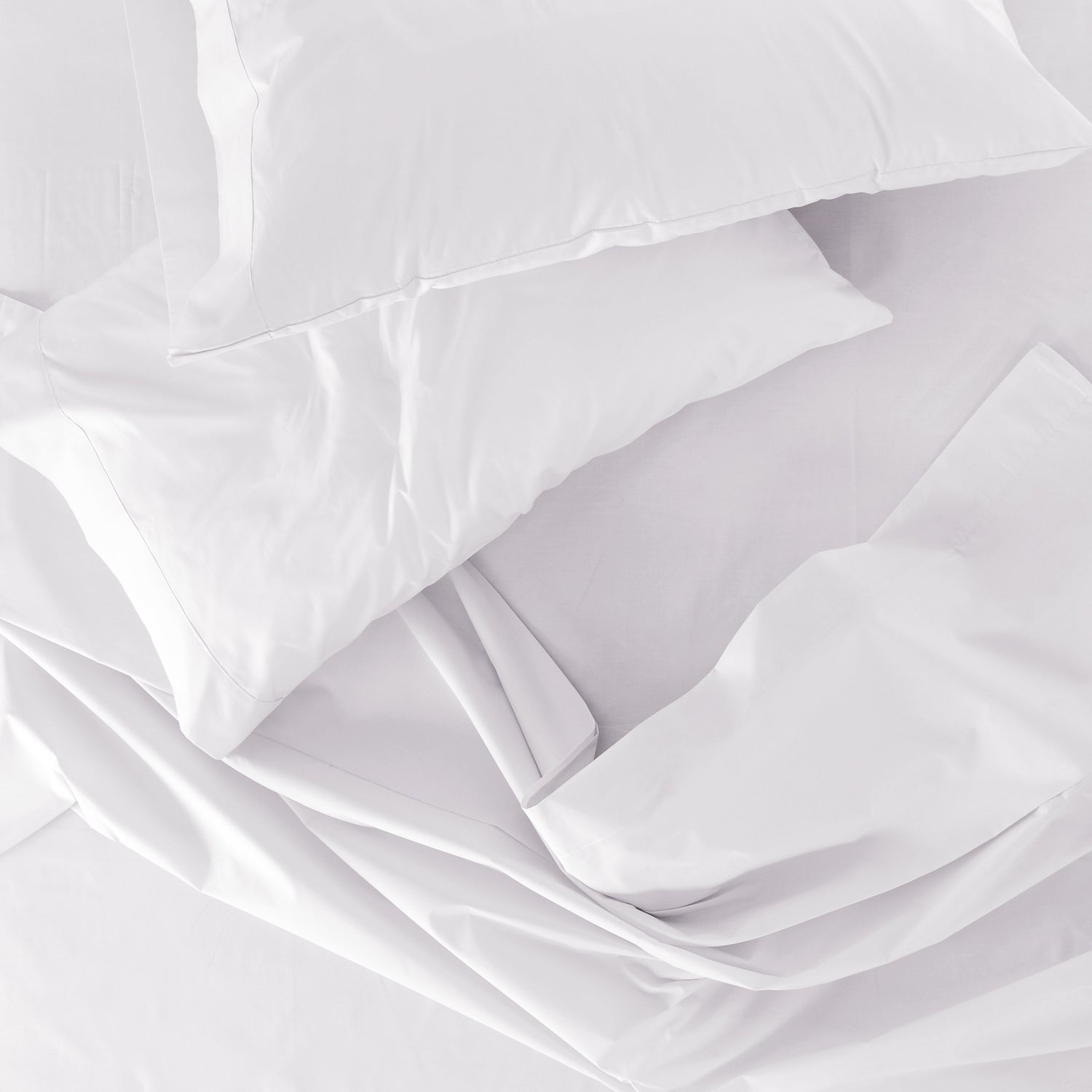 Cotton House - Ensemble de Drap Hotel Lux en Coton, 1000 Fils par Pouce Carré, Grandeur Queen, Blanc - Simple Boutique