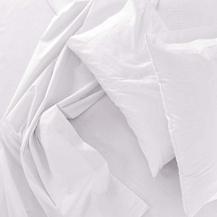 Cotton House - Ensemble de Drap en Bambou, Hypoallergénique, Grandeur King, Blanc - Simple Boutique