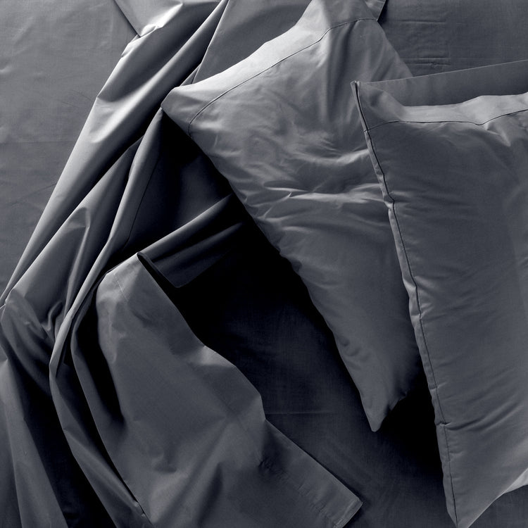 Cotton House - Ensemble de Drap en Bambou, Hypoallergénique, Grandeur King, Gris Foncé - Simple Boutique
