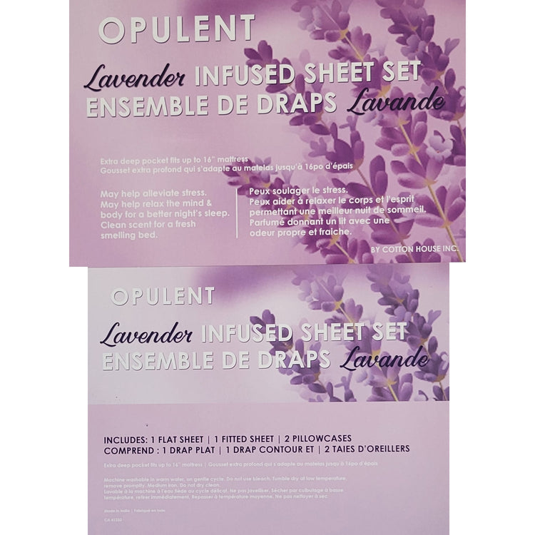 Cotton House - Ensemble de Draps Infusé de Lavande, Grandeur Queen, Ivoire - Simple Boutique