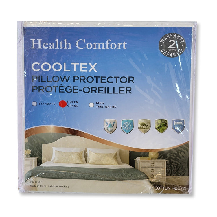 Cotton House - Protège-Oreiller CoolTex, Imperméable, Grandeur Queen, Blanc - Simple Boutique