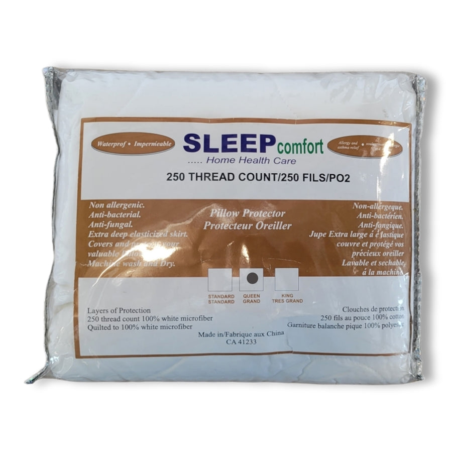 Cotton House - Protège-Oreiller Matelassé 100% Coton, Imperméable et Hypoallergénique, Grandeur Queen, Blanc - Simple Boutique