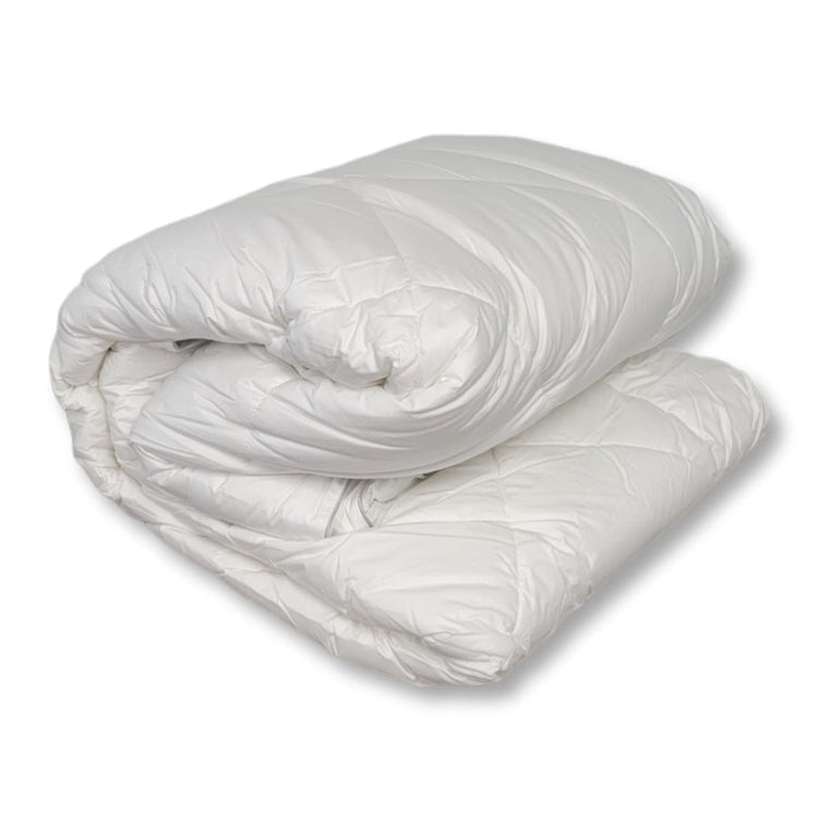 Couette Synthétique, 100% Coton, Remplissage 3D 100% Fibre MicroGel, Grandeur King, Blanc - Simple Boutique