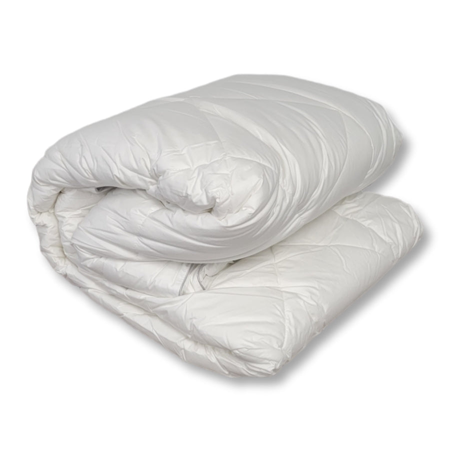 Couette Synthétique, 100% Coton, Remplissage 3D 100% Fibre MicroGel, Grandeur King, Blanc - Simple Boutique