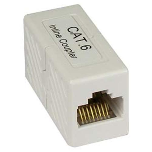 Coupleur pour câbles ethernet réseau Cat6 RJ-45 F/F Blanc