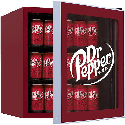 Curtis - Mini Réfrigérateur Compact Dr. Pepper, 1.8 Pied Cube, Capacité de 50 Canettes, Rouge