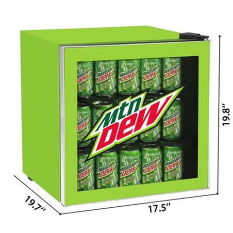 Curtis - Mini Réfrigérateur Compact Mountain Dew, 1.8 Pied Cube, Capacité de 50 Canettes, Vert
