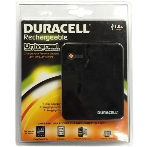 Duracell Chargeur poche USB universel Telephone, iPod, iPad etc