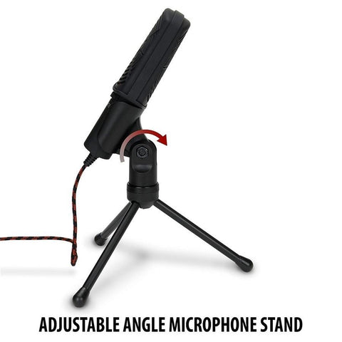 ENHANCE Microphone à condensateur à Port USB Rouge