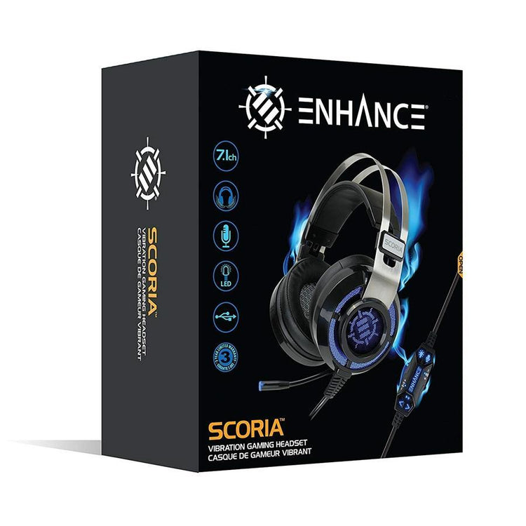 ENHANCE Scoria 7,1 Casque Virtuel de Jeu DEL avec Vibration - Simple Boutique