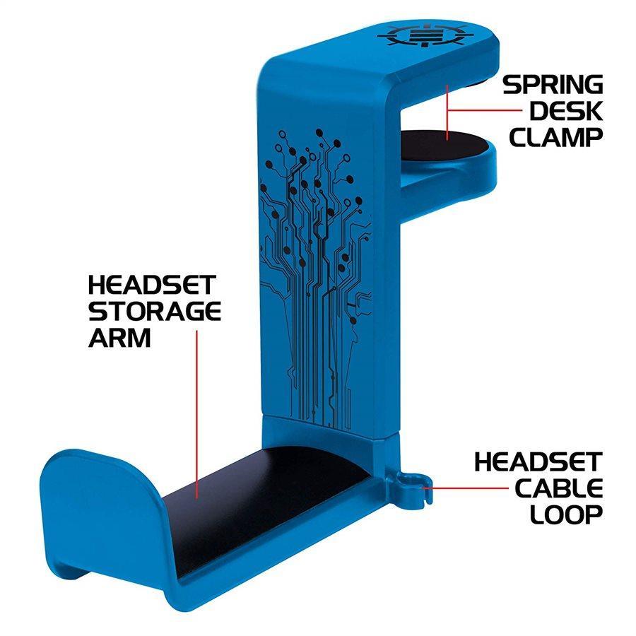 ENHANCE Support pour Casque de Jeu Rotatif - Bleu - Simple Boutique