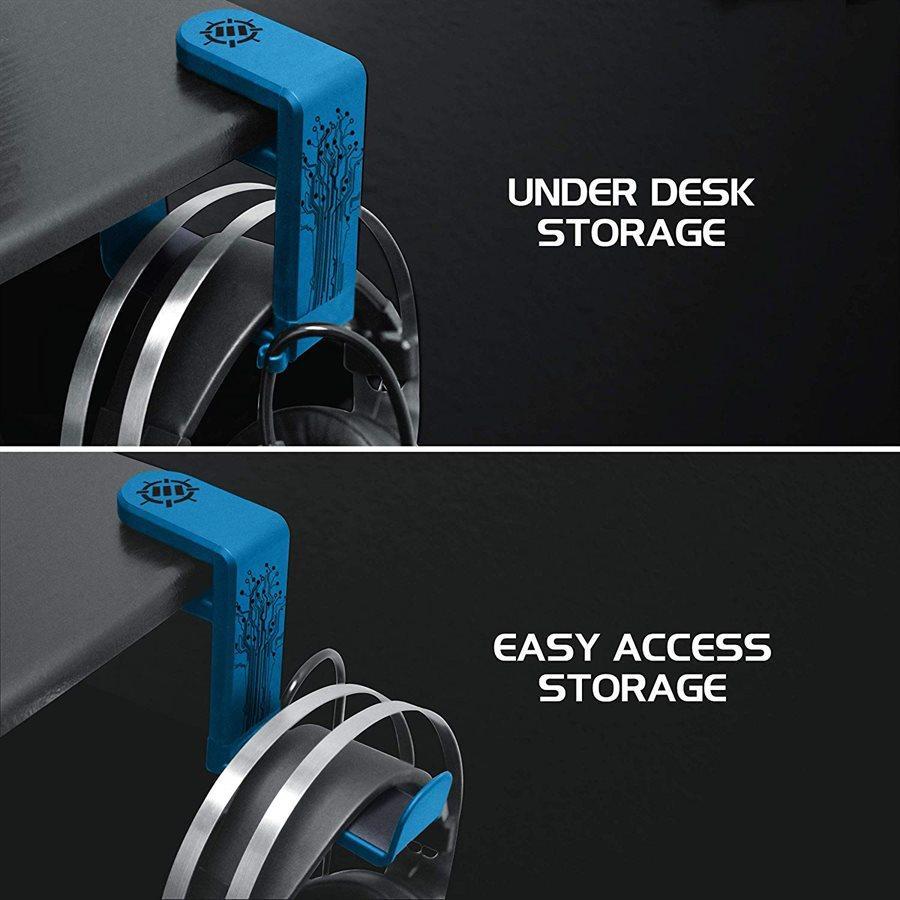ENHANCE Support pour Casque de Jeu Rotatif - Bleu - Simple Boutique