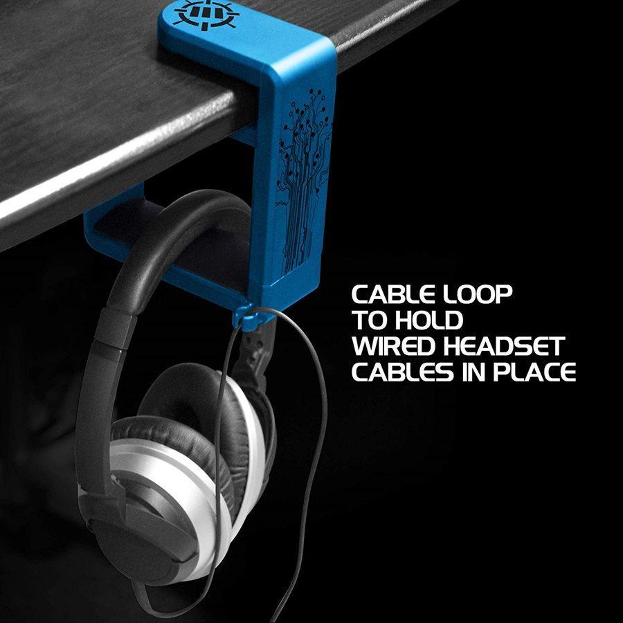 ENHANCE Support pour Casque de Jeu Rotatif - Bleu - Simple Boutique